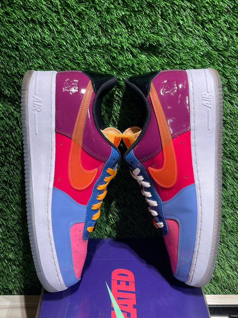 Nike Air Force 1 Low SP Undefeated Multi-Patent Total Orange Sz 12