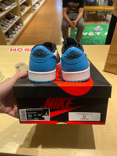 Jordan 1 Retro Low OG Black Dark Powder Blue