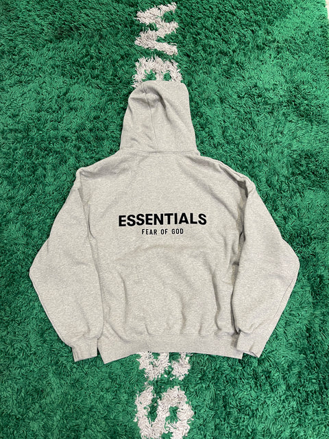 Fear of God Essentials Hoodie Dark Heather Oatmeal Sz L