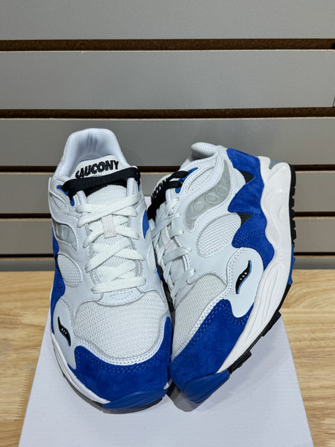 Saucony Grid Shadow 2 White Blue Sz 11