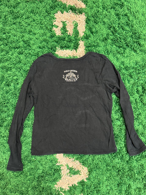 Harley Davidson Rhinestone Women's L/S Sz L