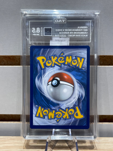 GRENINJA 2021 POKÉMON SWORD & SHIELD CELEBRATIONS ETB #SWSH144 BLACK STAR PROMO - GOLD STAR TAG 8.5