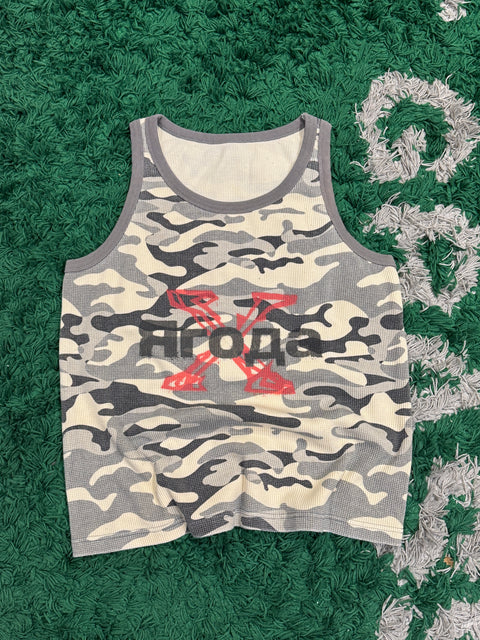 GV Gallery Raspberry Hills Waffle Snow Tank Snow Camo Sz XL