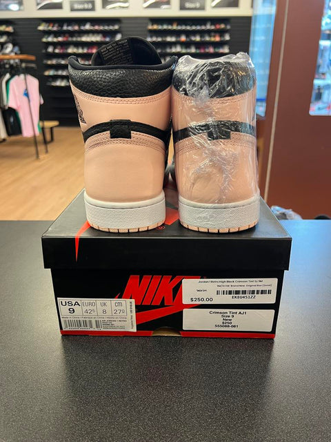 Jordan 1 Retro High Black Crimson Tint Sz 9M