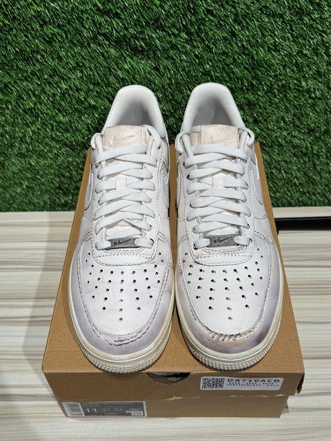 Nike Air Force 1 Low .SWOOSH Dirty Triple White Sz 11