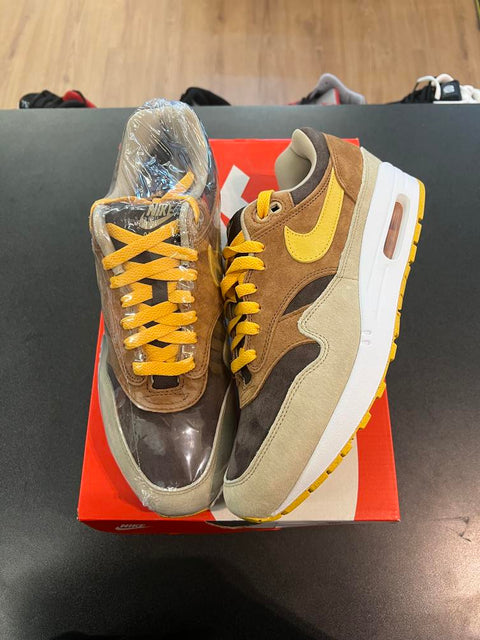 Nike Air Max 1 PRM Duck Pecan Yellow Ochre Sz 9.5