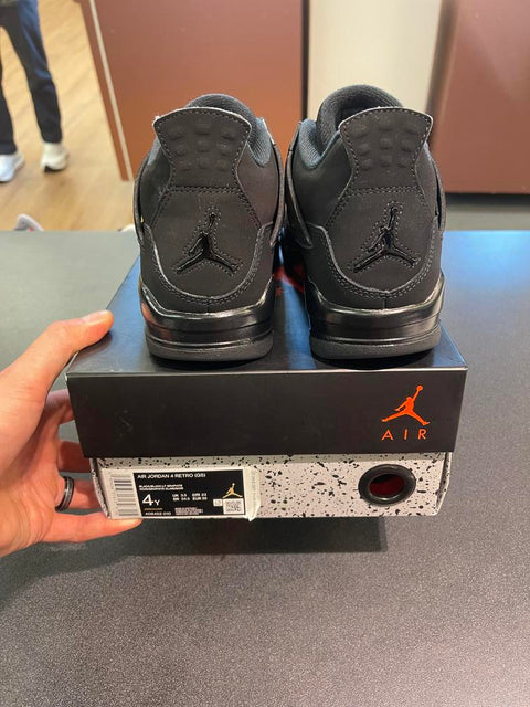 Jordan 4 Retro Black Cat (2020) (GS) Sz 4Y