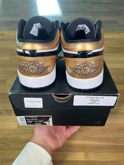 Gold Toe Air Jordan 1 Low Sz 10.5