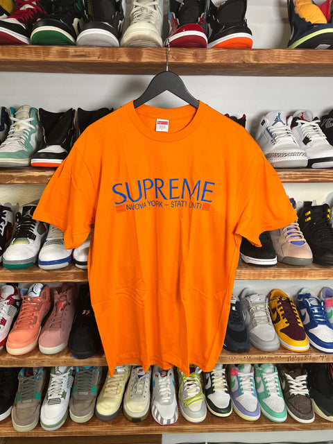 Supreme Orange Nuova York Tee Sz L