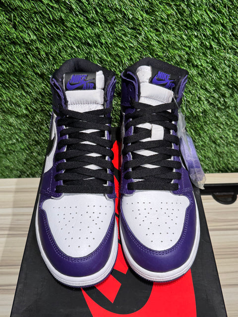 Jordan 1 Retro High Court Purple White (GS) Sz 6Y