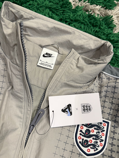 NWT Palace x Nike England Solo Swoosh Track Jacket Pewter Grey/Cool Grey