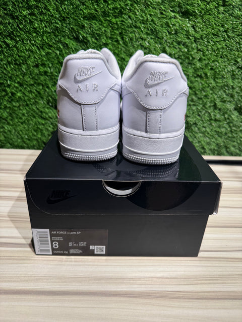 Nike Air Force 1 Low Supreme White Sz 8