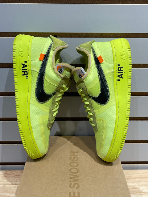 Nike Air Force 1 Low Off-White Volt Sz 9.5