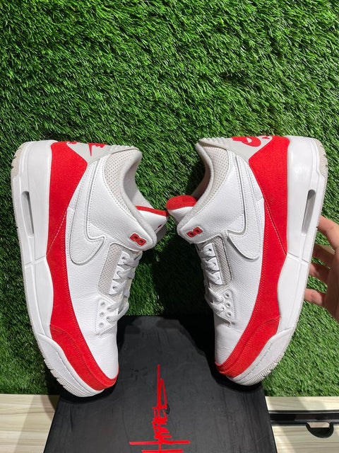 Jordan 3 Retro Tinker White University Red Sz 14