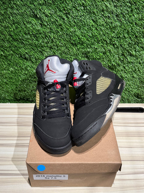 Jordan 5 Retro Black Metallic (2016) Sz 7.5M