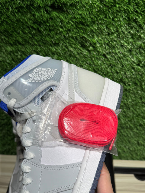 Jordan 1 Retro High Zoom White Racer Blue Sz 9.5