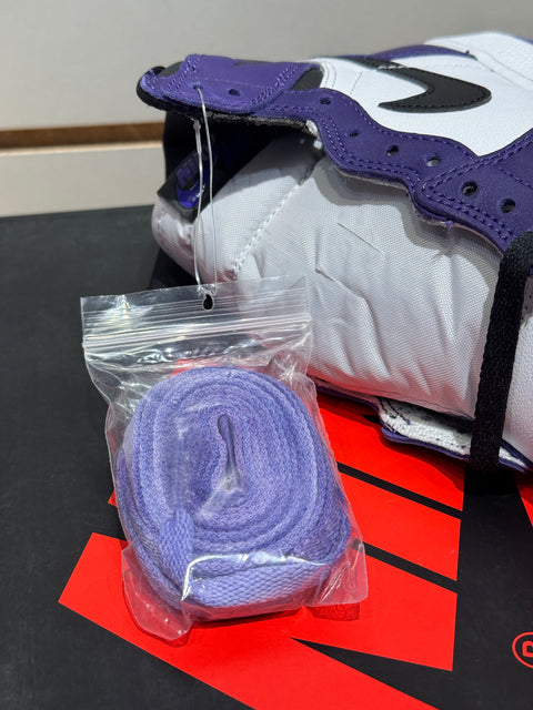 Jordan 1 Retro High Court Purple White (GS) Sz 6Y