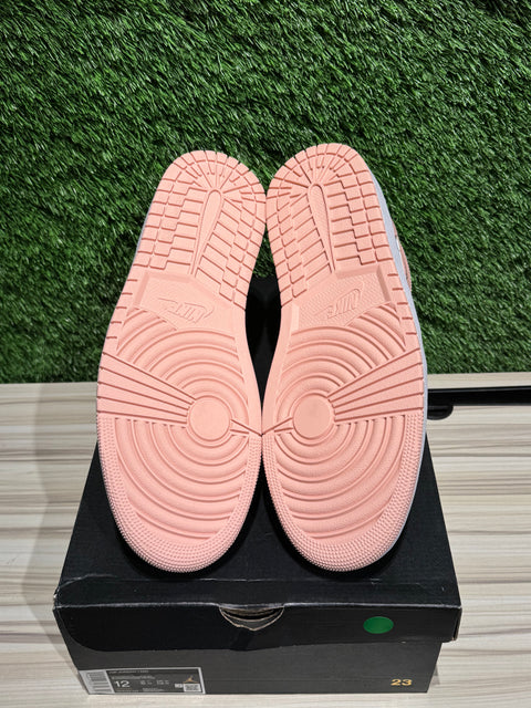 Jordan 1 Mid Arctic Orange Black Toe Sz 12M