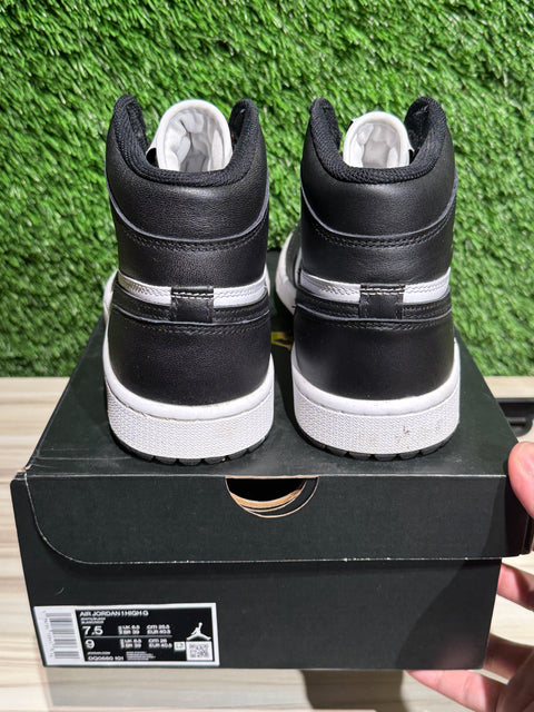 Jordan 1 Retro High Golf Black White Sz 7.5