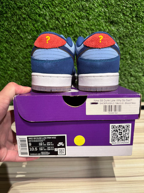 Nike SB Dunk Low Pro Why So Sad? Sz 9M