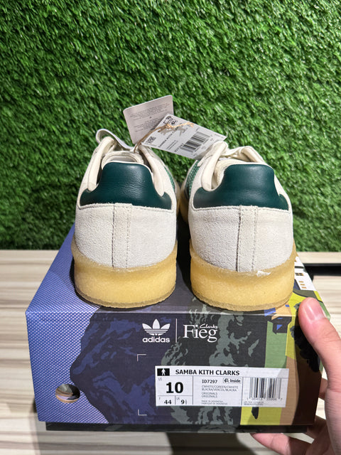 adidas Clarks 8th Street Samba by Ronnie Fieg Chalk White Green Sz 10