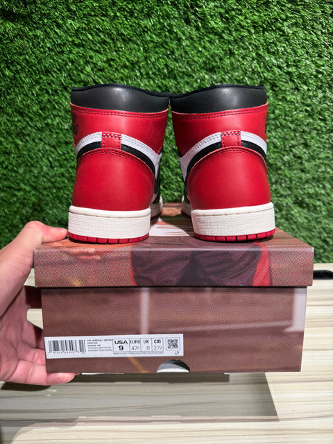 Jordan 1 Retro High OG Black Toe Reimagined Sz 9M