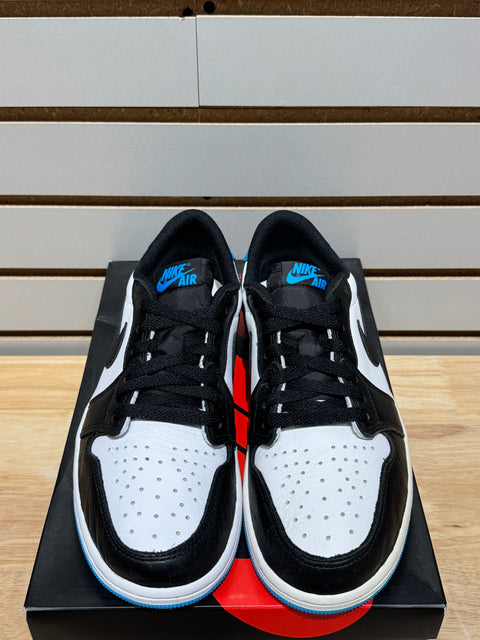 Jordan 1 Retro Low OG Black Dark Powder Blue Sz 8