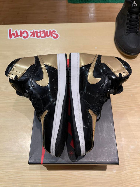 Jordan 1 Retro High NRG Patent Gold Toe Sz 12