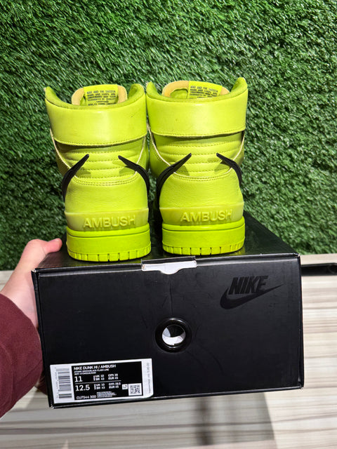Nike Dunk High AMBUSH Flash Lime Sz 11M