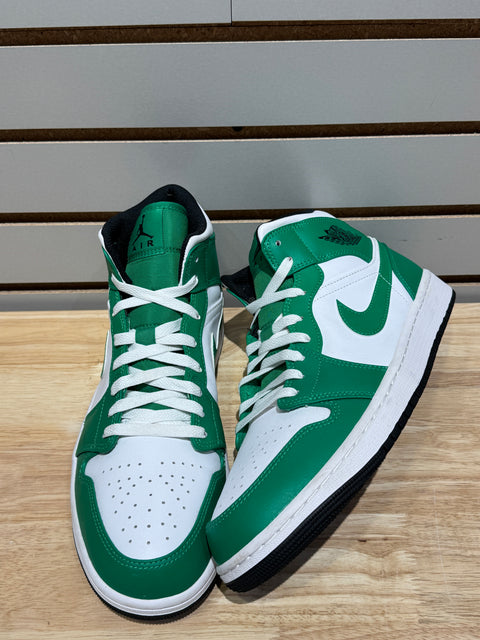 Jordan 1 Mid Lucky Green Sz 12