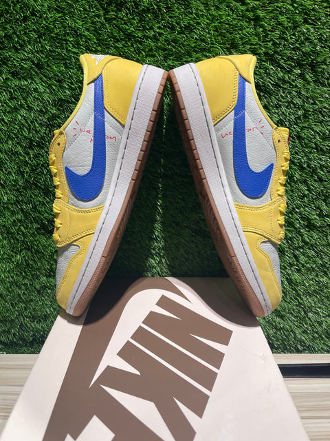 Jordan 1 Retro Low OG SP Travis Scott Canary (Women's) Sz 11M/12.5W