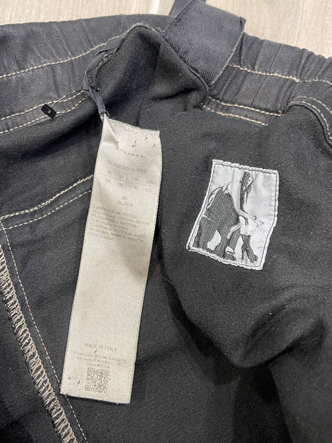 Rick Owens DRKSHDW Black Waxed Cargo Pants