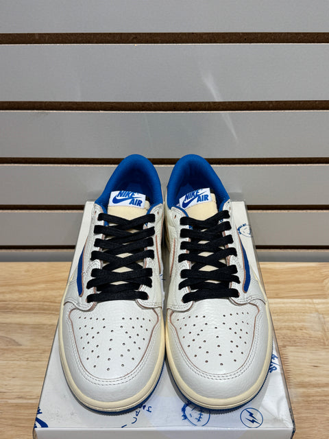 Jordan 1 Retro Low OG SP Fragment x Travis Scott Sail Military Blue Sz 7.5M