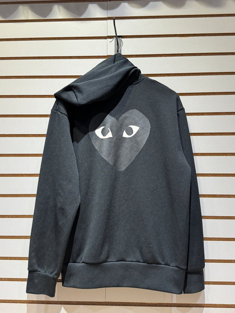 Comme des Garcons PLAY Play Big Black Heart Zip Up Hoodie Sz XL