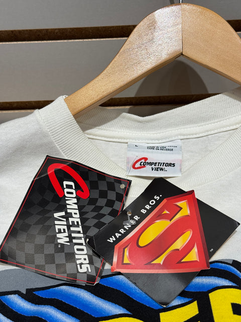Vintage NASCAR Racing USA John Force Superman Tee Sz L