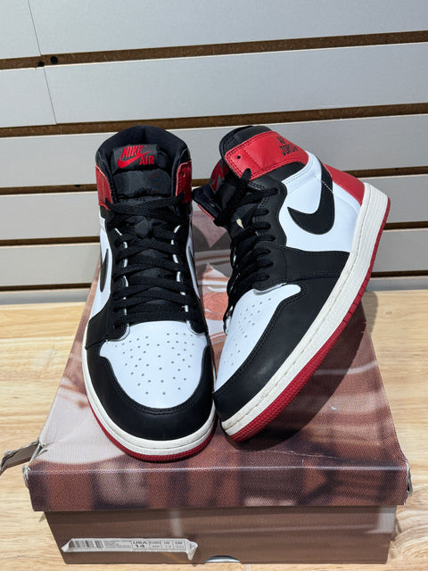 Jordan 1 Retro High OG Black Toe Reimagined Sz 14M