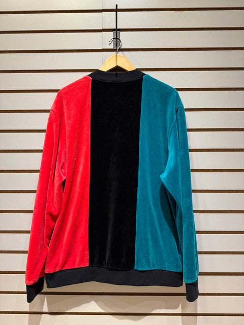 Supreme Velour Zip Up Jacket Black Sz XL