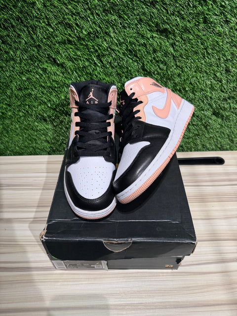 Jordan 1 Mid Arctic Orange Black Toe (GS) Sz 7Y
