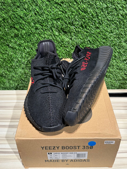 adidas Yeezy Boost 350 V2 Black Red Sz 12M