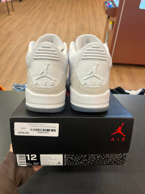 Jordan 3 Retro Pure White Sz 12