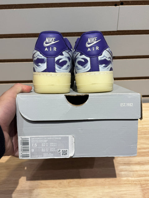 Nike Air Force 1 Low '07 QS Purple Skeleton Halloween (2021)