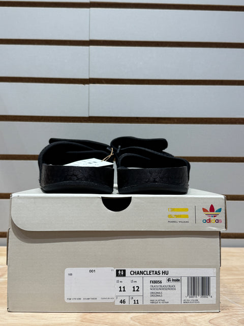 adidas Chancletas HU Pharrell Core Black Sz 11