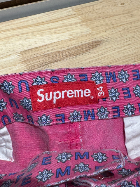Supreme Work Short (SS19) Magenta Foulard Sz 34
