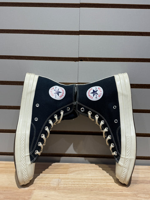 Converse Chuck Taylor All Star 70 Hi Comme des Garcons PLAY Black Sz 9