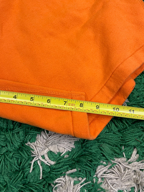 Ralph Lauren Orange Sweat Shorts Green Pony Logo