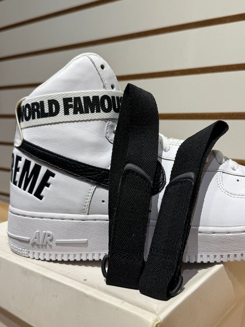 Nike Air Force 1 High Supreme World Famous White Sz 12