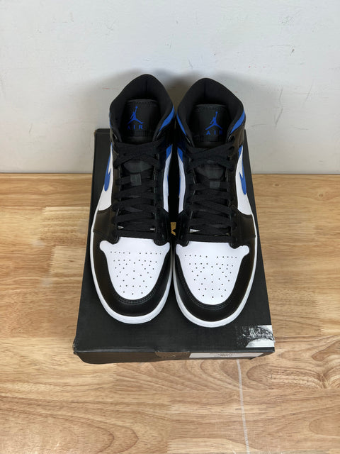 Jordan 1 Mid White Black Racer Blue