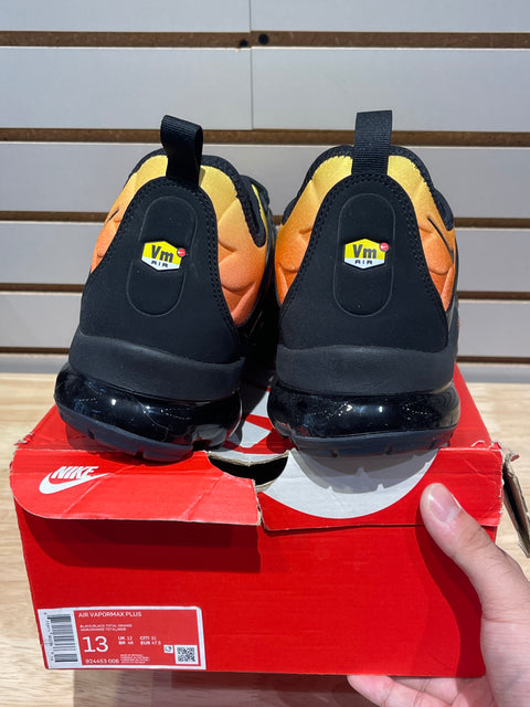 Nike Air VaporMax Plus Black Orange Crimson Sz 13