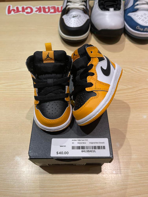 Jordan 1 Mid Taxi (TD) Sz 4C