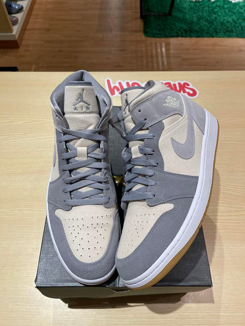 Jordan 1 Mid SE Coconut Milk Particle Grey Sz 13